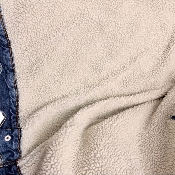 Levi's 3XL  Blue Denim Jacket with Sherpa Collar - Picture 7 of 11